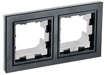 Рамка универсальная IEK Brite РУ-2-БрЧ-44 2-м. IP44 черный картинка
